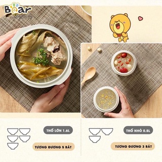 Nồi Nấu Chậm Bear 0.8L, 1.6L – Phiên Bản Quốc Tế – Bảo Hành 18 Tháng