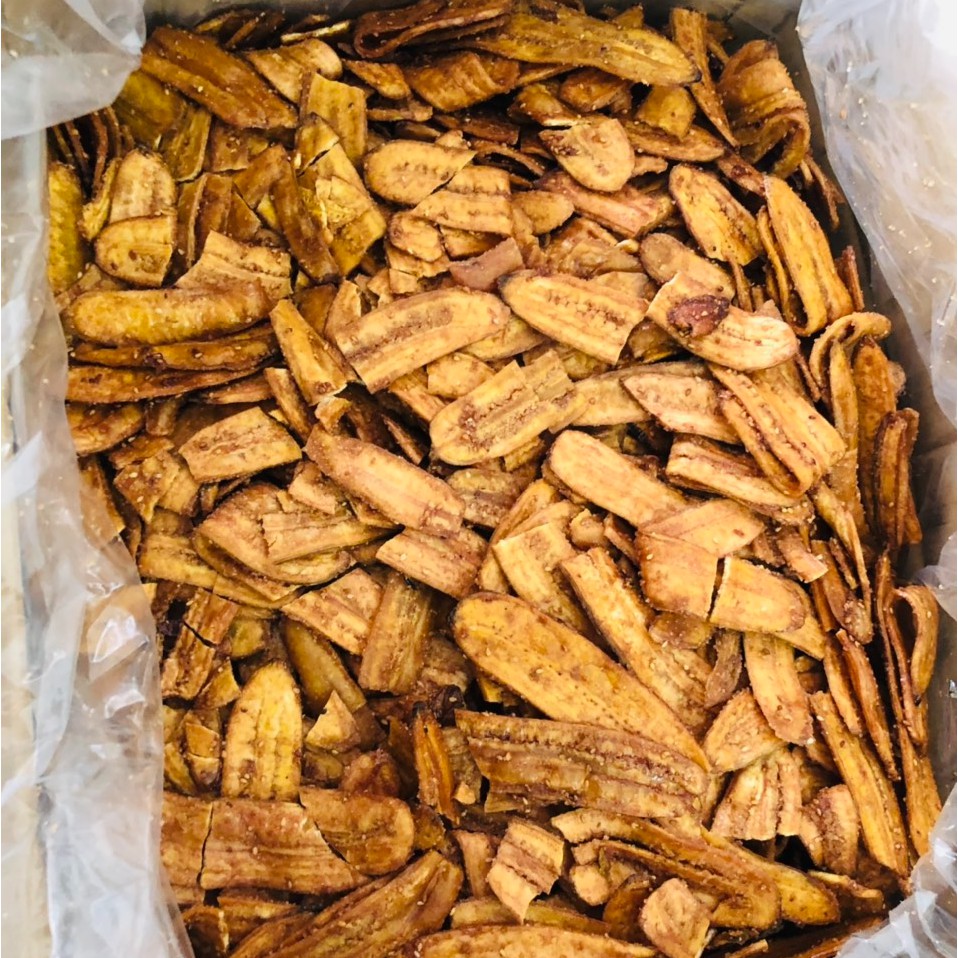 1kg chuối sấy mè gừng, loại giòn dễ gãy