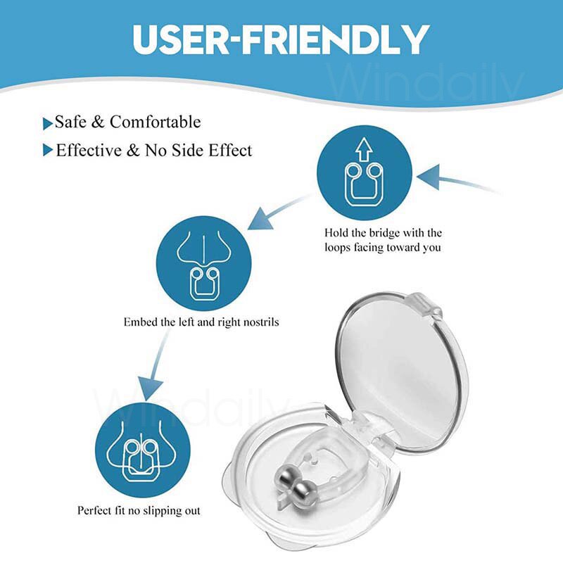Set 4 Kẹp Mũi Chống Ngáy Bằng Silicone Có Thể Tái Sử Dụng