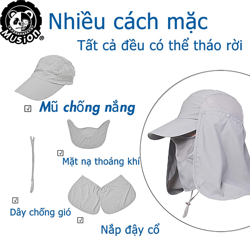 Nón trùm đầu Musion chống tia UV thiết kế sáng tạo