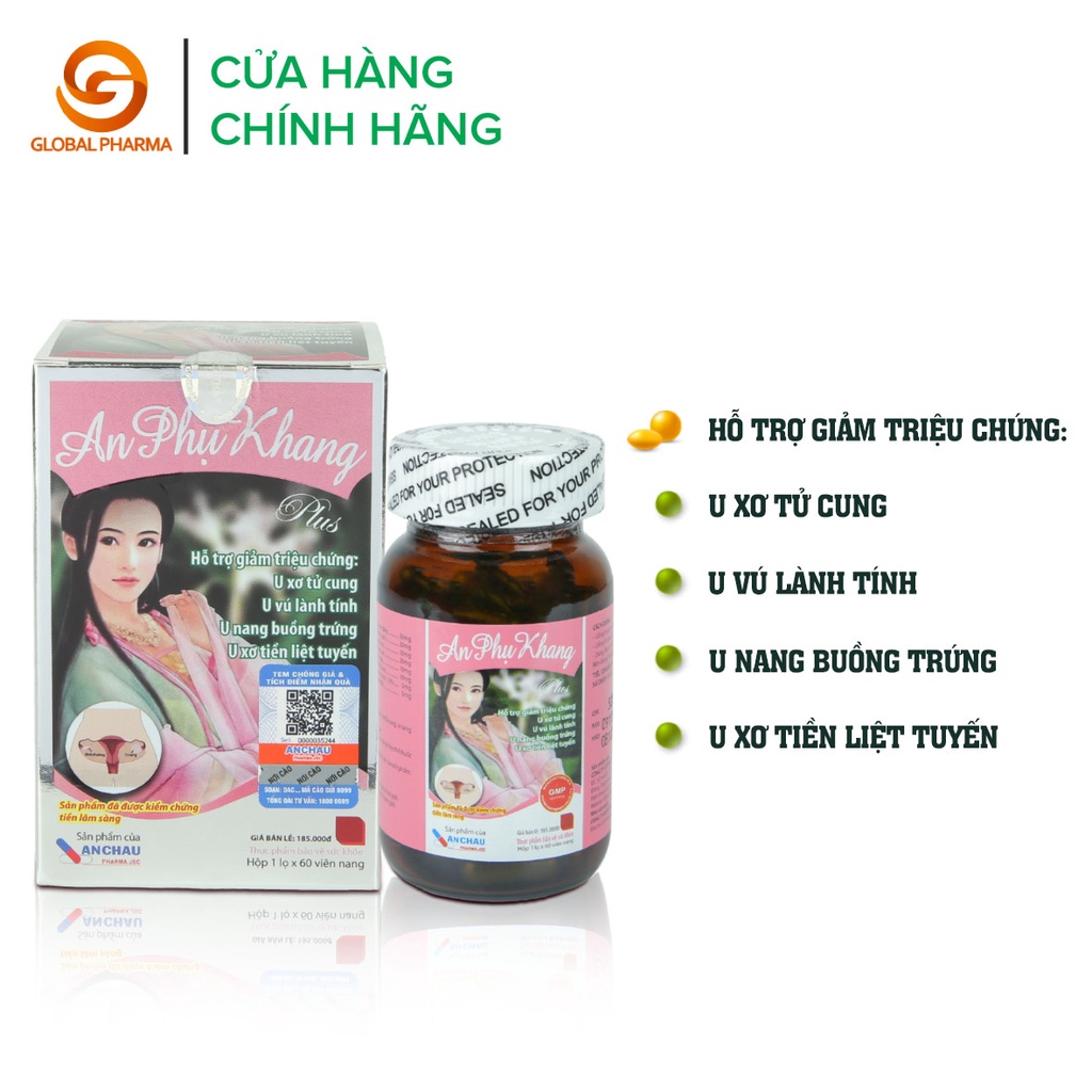 Ảnh An Phụ Khang Plus An Châu hỗ trợ giảm triệu chứng u xơ tử cung, u nang buồn trứng - Global Pharma 2