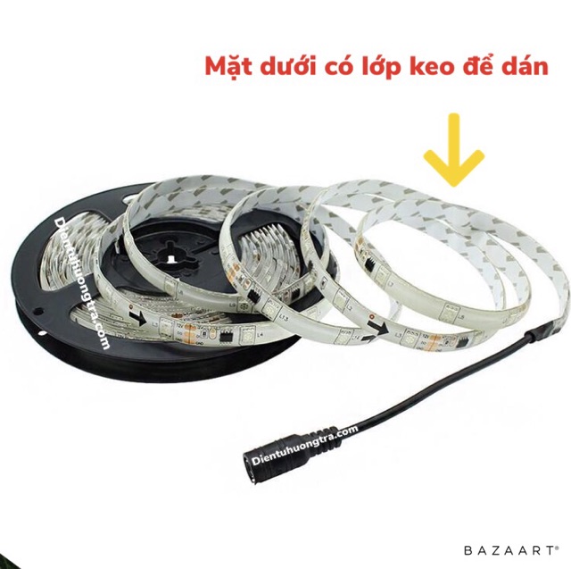 Cuộn dây led 5050/2811_12V chạy hiệu ứng đuổi nhiều màu 5m
