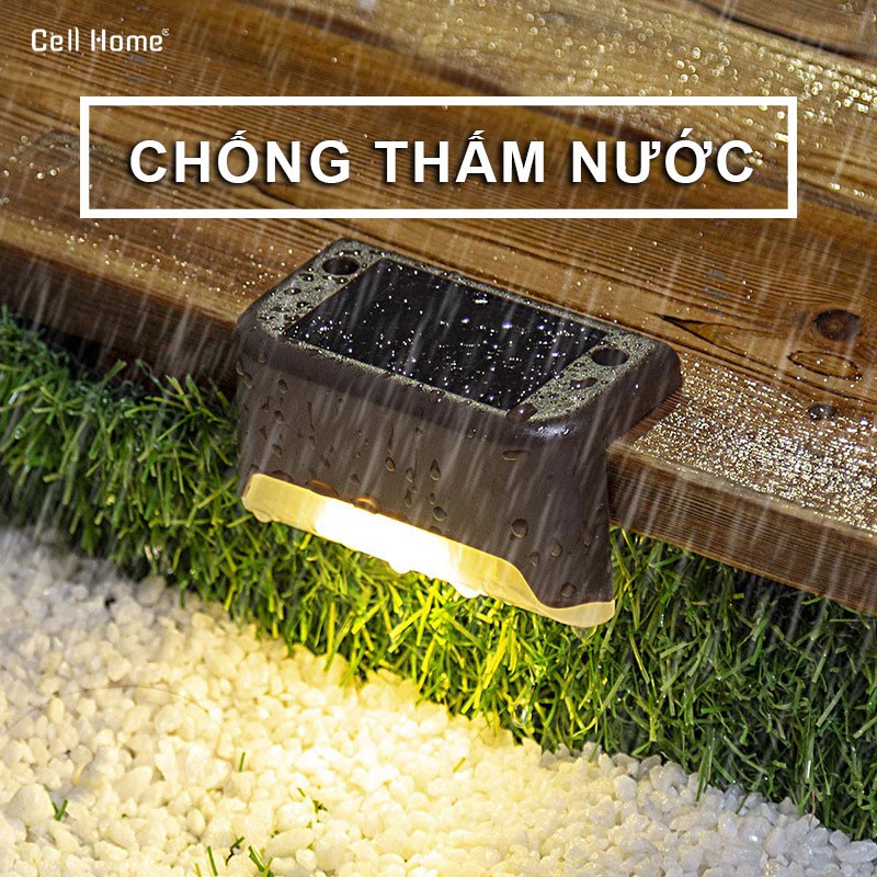 Đèn LED lối đi, cầu thang năng lượng mặt trời chống nước IP65 dùng trong trang trí ngoại thất