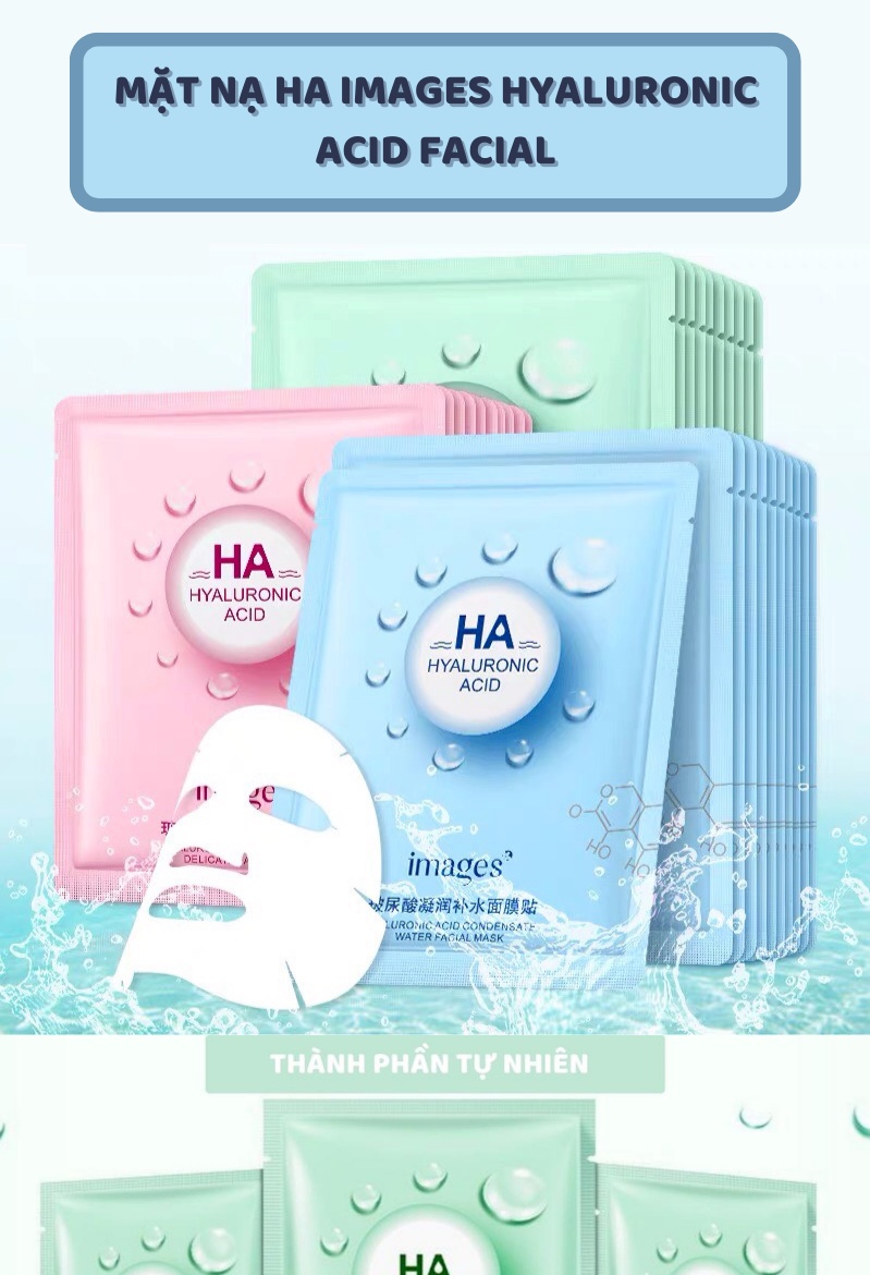 Mặt nạ HA IMAGES hyaluronic acid facial mask Dưỡng ẩm cấp nước phục hồi ...