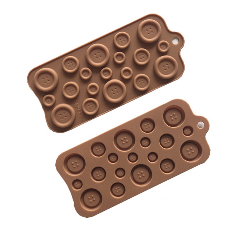 Khuôn silicone tạo hình nút áo làm bánh kẹo / chocolate DIY