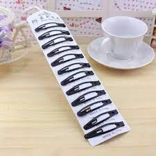 Vỉ 12 cái cặp TÓC tách đen, cặp tách màu