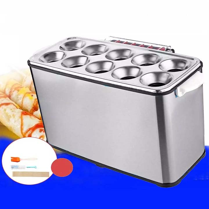 Máy cuộn trứng xúc xích 1400W kiểm soát nhiệt độ chính xác, bánh thơm ngon