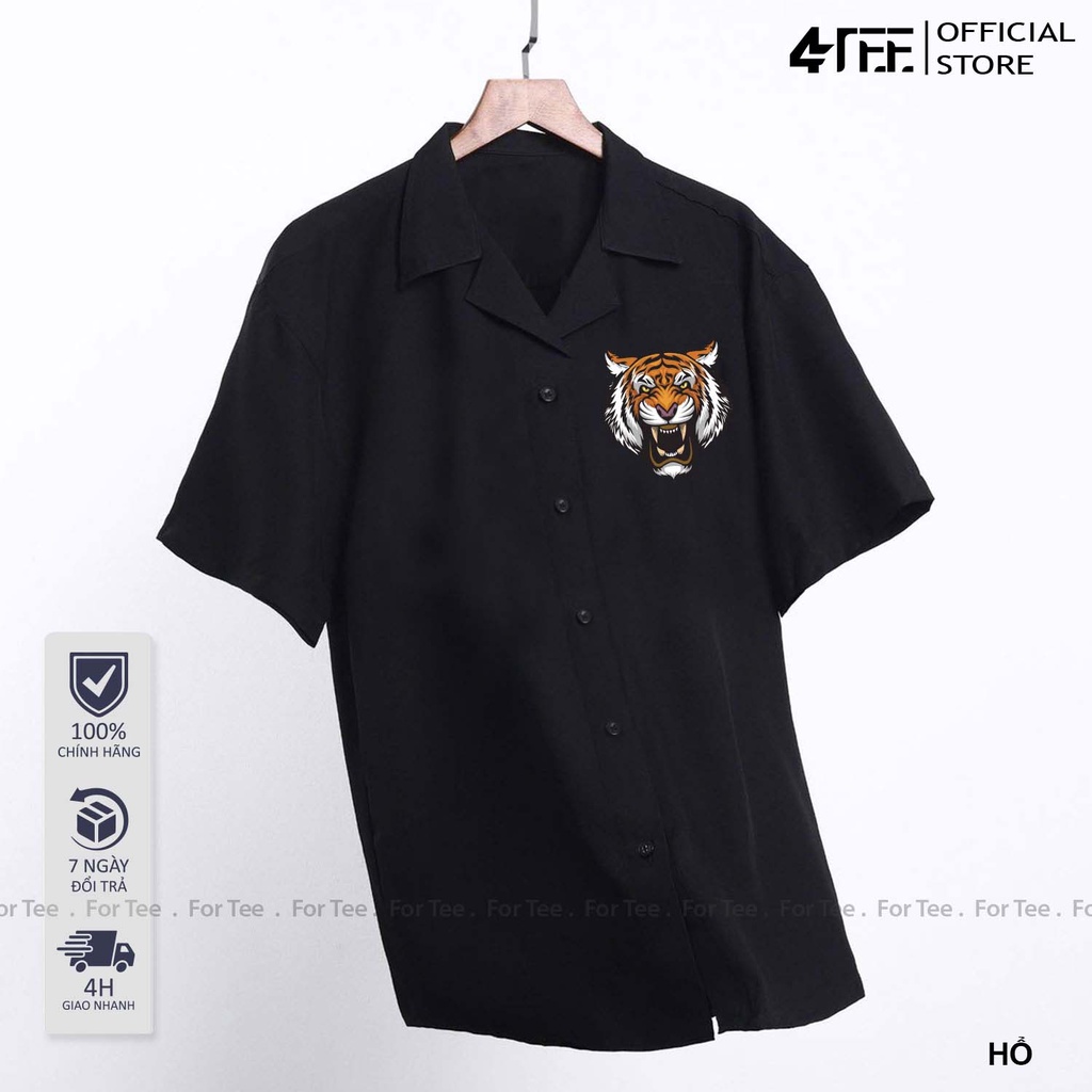 Áo sơ mi Basic Unisex form rộng , cổ vest - HỎ