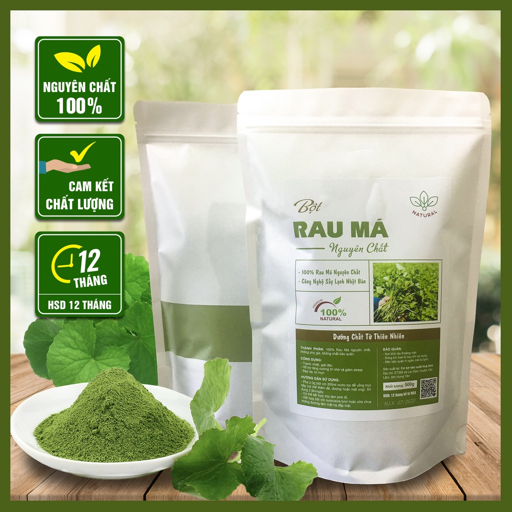 500gr - Bột Rau Má sấy lạnh nguyên chất 100% | Thanh nhiệt - Mát gan ...