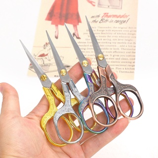 Jianwu Retro Cao Thủ Công Kéo Kawaii Khắc Cắt Tiếp Liệu Kéo Nhỏ DIY Tạp Chí Sổ Lưu Niệm Chất Liệu Cắt Văn Phòng Phẩm