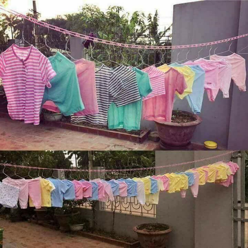 Dây Phơi Quần Áo Thông Minh Chống Xô ( Kích Thước 5M ) | Shopee Việt Nam