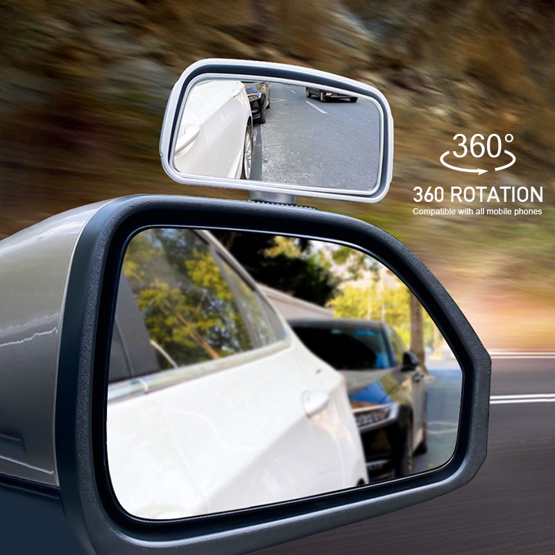 SEAMETAL Gương Chiếu Hậu Góc Rộng Xoay 360 Độ Tùy Chỉnh Tiện Dụng Cho Xe Hơi