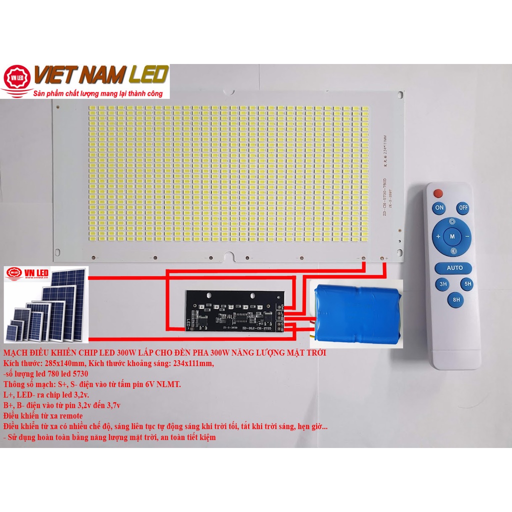 Giới Thiệu Về Mạch Đèn Năng Lượng Mặt Trời 300W