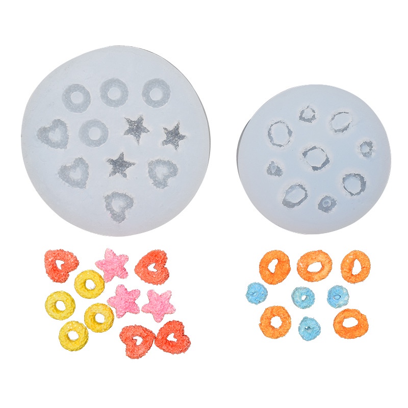 Khuôn silicone Làm Bánh Kẹo Mềm/Sô Cô La/Kẹo Mềm Hình Trái Tim/Ngôi Sao DIY