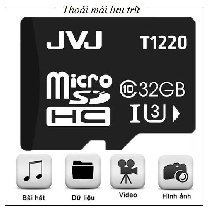 Ảnh Thẻ nhớ 32G JVJ Class 10 tôc độ cao - chuyên dụng cho CAMERA, Điện thoại, Máy ảnh,... tốc độ cao 95Mb-140Mb/s 3