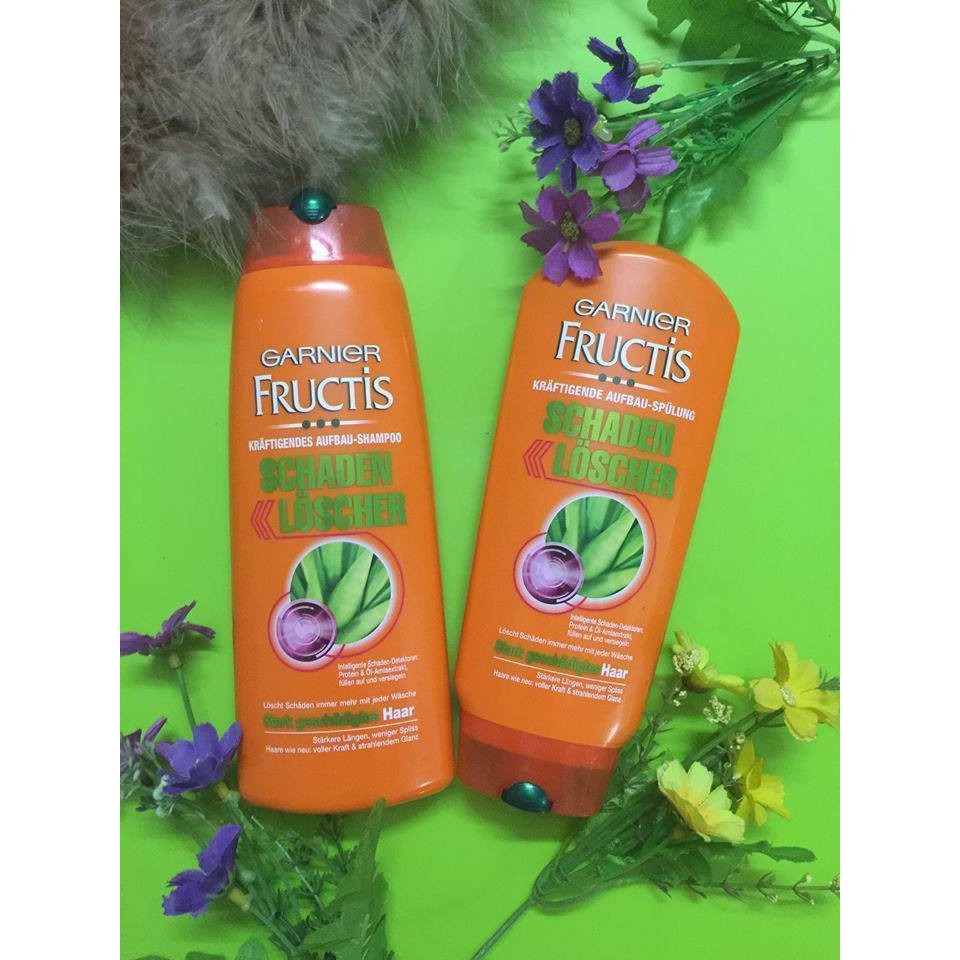 Cặp gội xả Garnier Fructis schaden loscher. Phục hồi tóc hư tổn ...