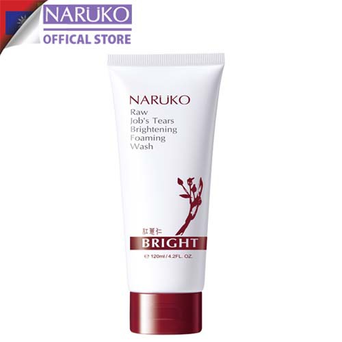 Ảnh Sữa Rửa Mặt Tạo Bọt Làm Sáng Da Naruko Raw Job’s Tears Brightening Foaming Wash 120ml Ý Dĩ Nhân Đỏ (Bản Đài) 1