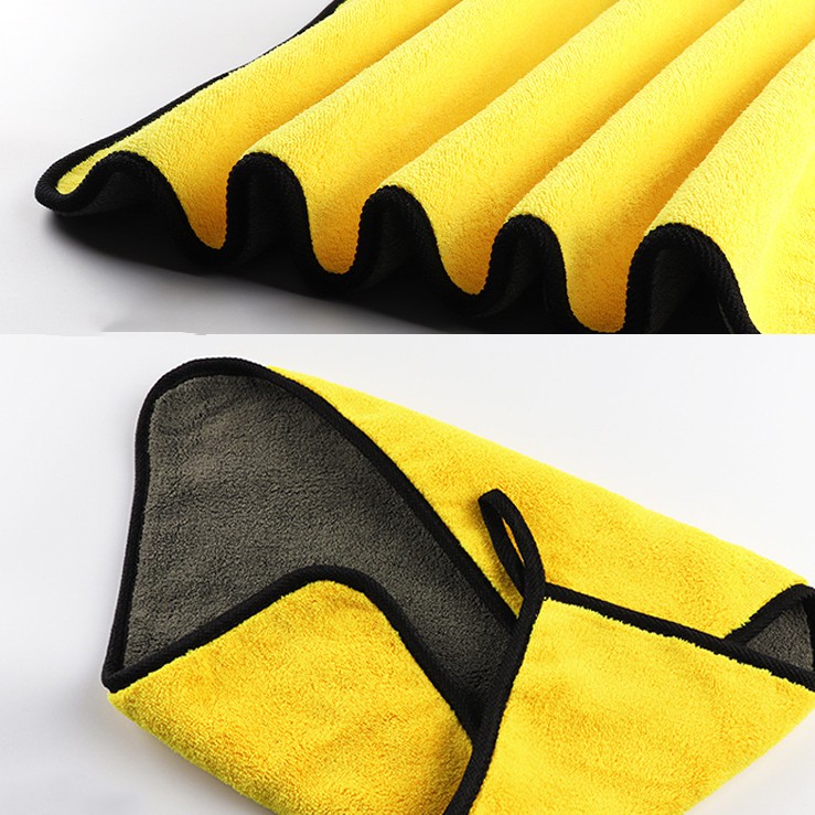 Ảnh Khăn Lau Xe Ô Tô Loại To Khổ 60x30CM Microfiber Chuyên Dùng Đa Năng Siêu Thấm, Dày - Size Cỡ Đại Chính Hãng Amalife 2