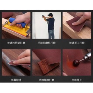 Nhám vải JB5 khổ 10 cm, giấy giáp vải đỏ AA cuộn 40 mét đủ loại hạt