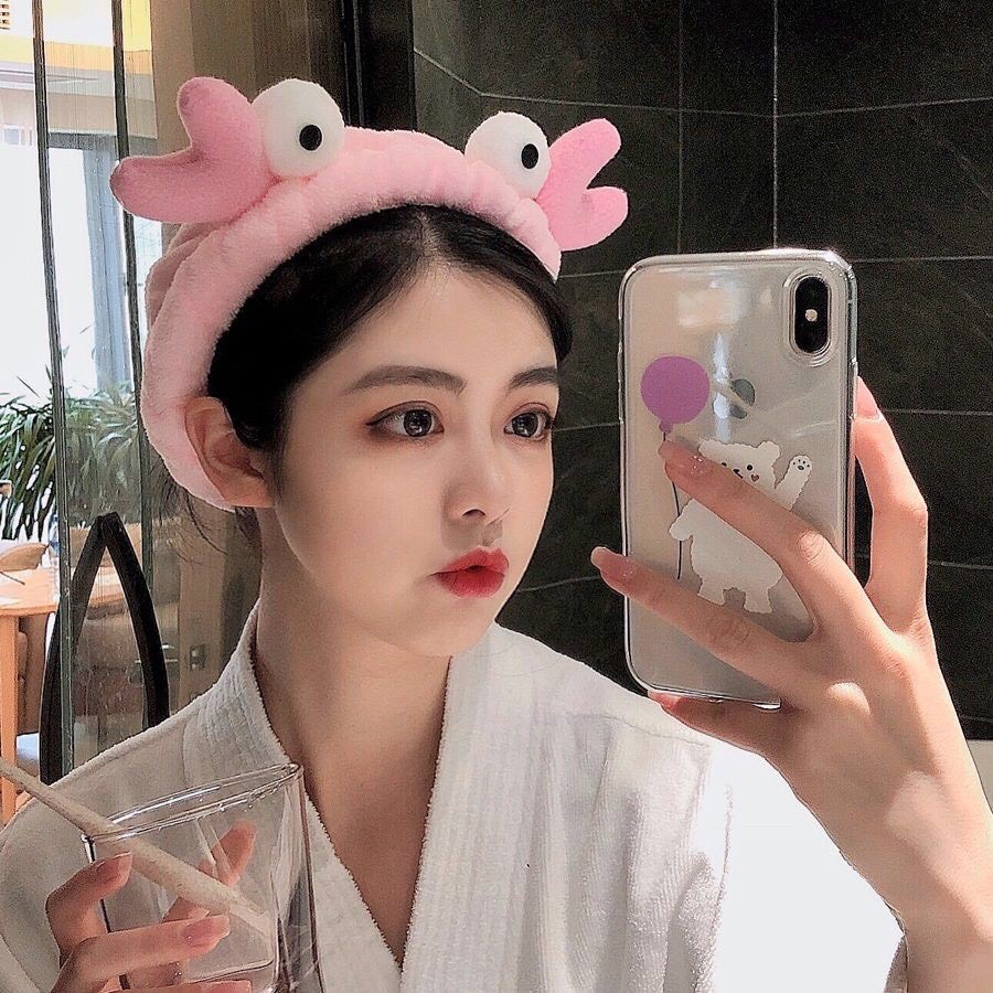 Băng đô skincare , băng đô nam nữ , Băng đô cho bé họa tiết con cua cá tính