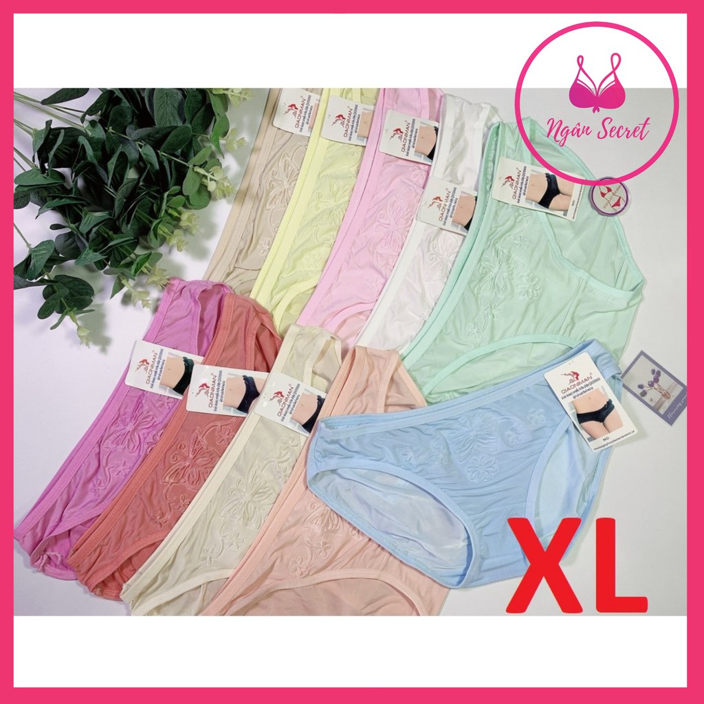 Set 10 quần lót nữ thun lạnh size lớn 50=>80kg