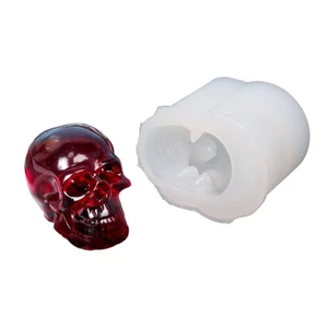 Khuôn silicone làm mặt dây chuyền hình đầu lâu từ chất liệu resin epoxy