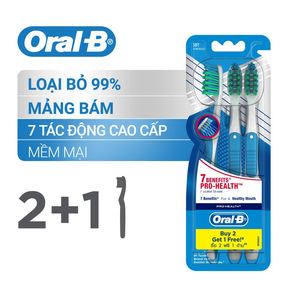 Ảnh Bàn Chải ORAL-B 7 Tác Động - Vỉ 1 Cây/ 3 Cây 2