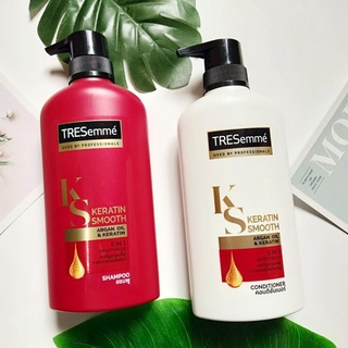 Dầu Gội, Dầu Xả TRESEMME Keratin Smooth Dưỡng tóc khô xơ rối Công thức chuẩn salon Vào Nếp Suôn Mượt