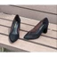 Giày cao gót 7 phân mũi nhọn Annmodels gót vuông chất liệu xi nỉ êm mềm_NAMSGXL