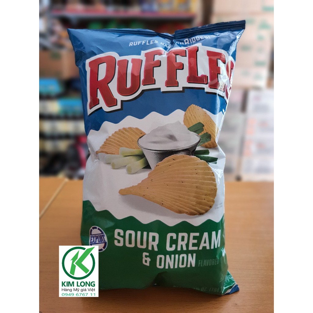 Bánh Snack Ruffles Sour Cream & Onion 184.2g Shopee Việt Nam