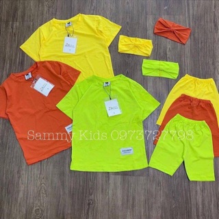 Set pé áo thun + quần + turban