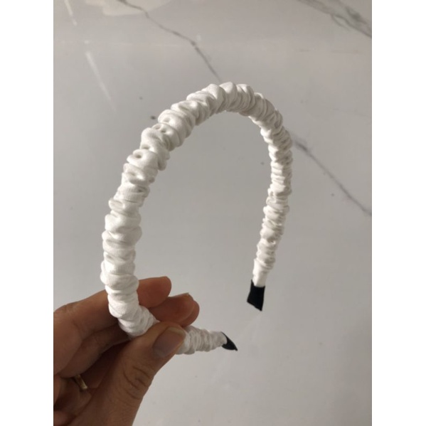 Băng đô tóc sợi 1,5cm vải lụa ngọctrai, băng đô tóc thời trang, phụ kiện thời trang, sỉ phụ kiện Khánh Huyền