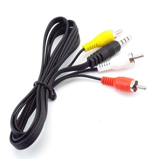 1M AV Adapter Dây Nối Dài Video Âm Thanh 3.5 Mm Jack Cắm Vào 3 RCA Nam Aux Kết Nối Cáp Chia F3 @ VN