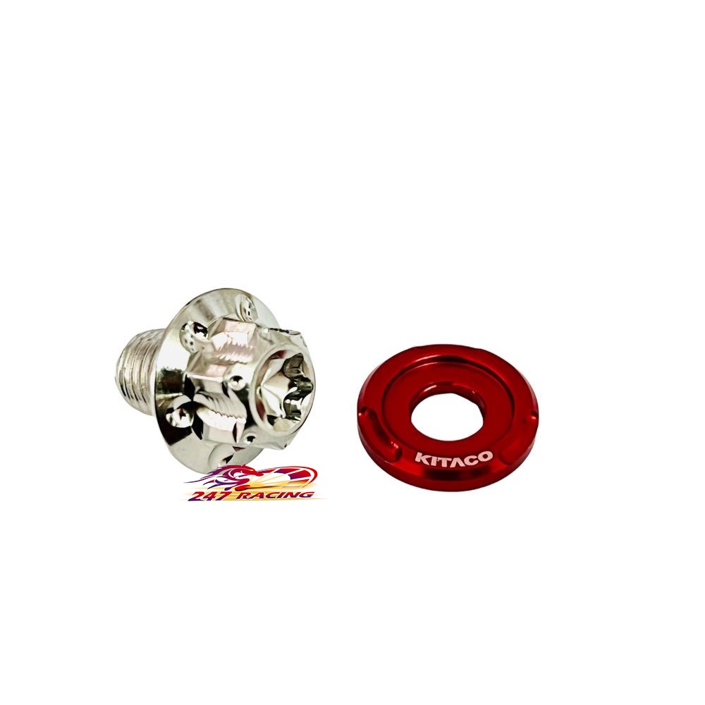 Ốc Chân Gương Kính Salaya Inox 304 tặng kèm Lông Đền Nhôm 10li ĐỎ Kitaco Siêu Rẻ Đẹp