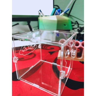 Nhà ngủ hamster mica trong suốt, 8x8x8cm, siêu cute