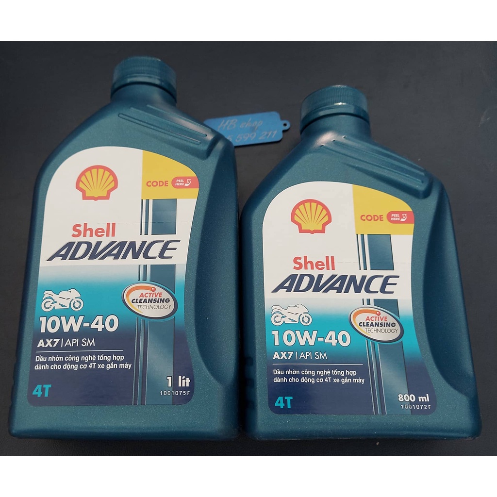 NHỚT SHELL ADVANCE AX7 XE SỐ 1L VÀ 0.8L | Shopee Việt Nam