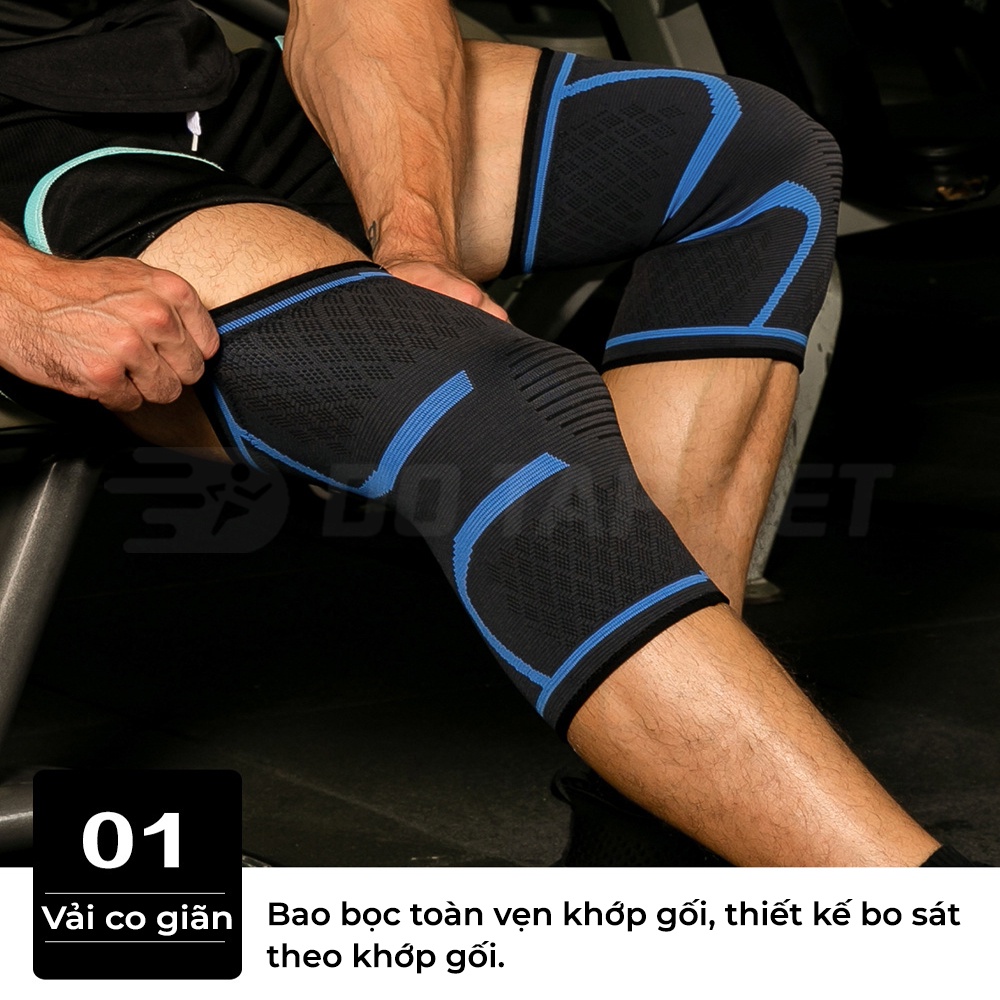 Ảnh Bó Gối Thể Thao MixSport Bảo Vệ Đầu Gối Dùng Trong Bóng Đá, Bóng Chuyền, Chạy Bộ DBG01 2
