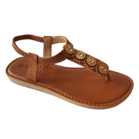 Giày sandal xỏ ngón nữ da bò thật BIGGBEN HKD460