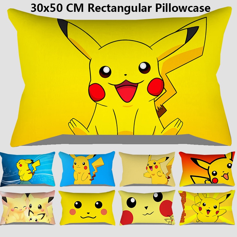 Vỏ bọc gối in hình Pikachu dễ thương 30x50cm
