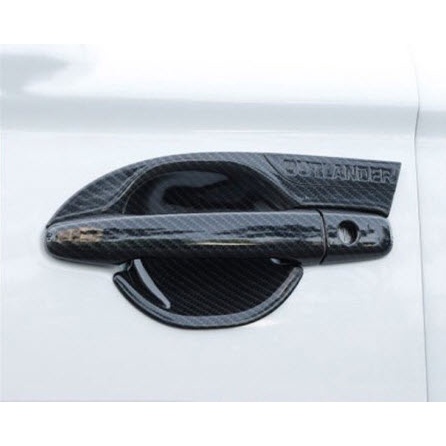 Ốp Tay Nắm, Hõm Cửa Cacbon xe Outlander 2016 - 2021, 2022, 2023,2024 vân carbon cao cấp - Giá 1 bộ