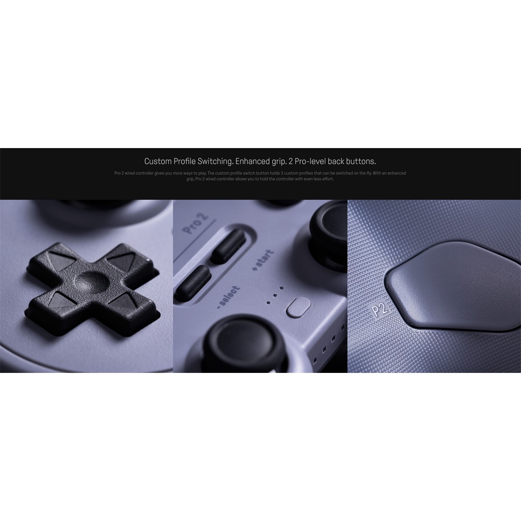 Tay CầM ĐiềU KhiểN Chơi Game 8BitDo Pro 2 Dây VớI ĐầU CắM USB Cho Switch OLED PC