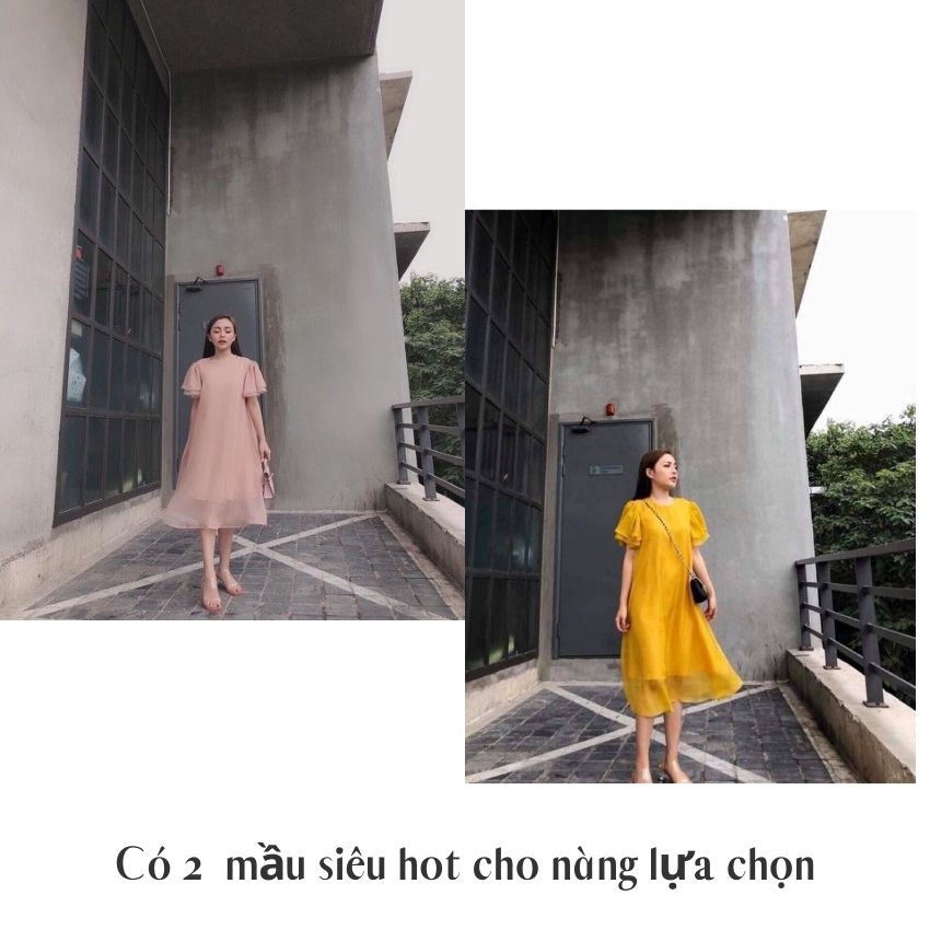 (XẢ LỖ )Đầm bầu lụa cao cấp cho nàng xinh tươi xuống phố-Q0001