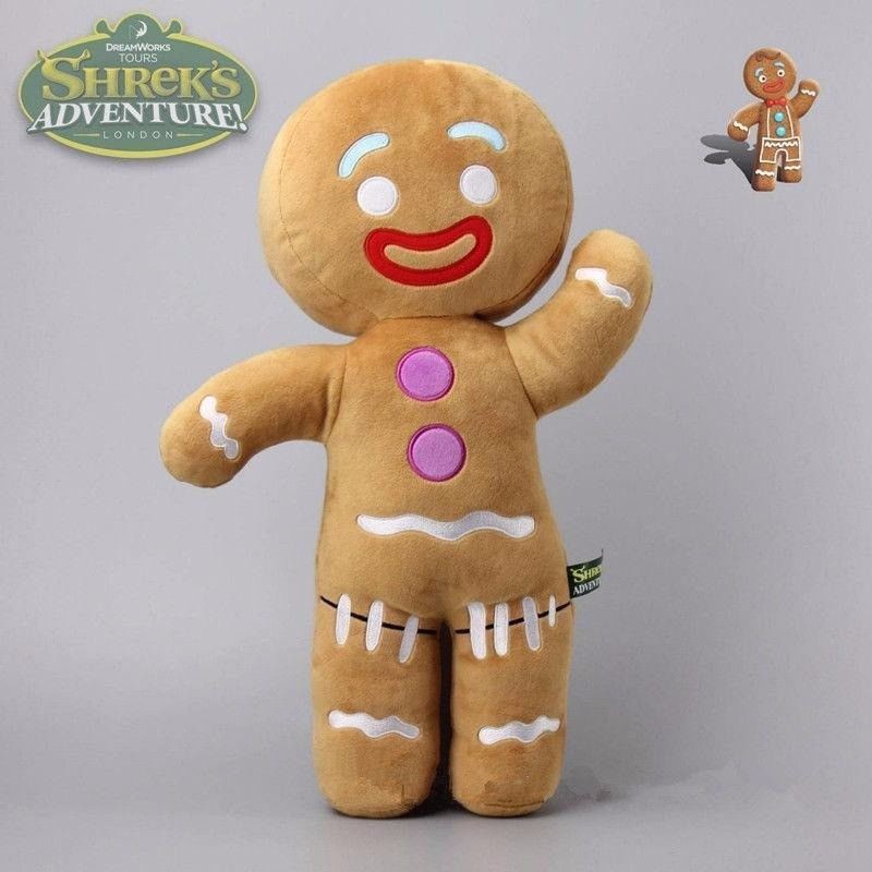 Shrek Adventure Gingerbread Man Gingy Sang Trọng Đồ Chơi Thú Nhồi Bông Mềm Trẻ Em