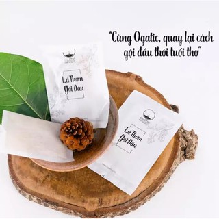 Lá Thơm Gội Đầu Ogatic (15 gói), Dầu Gội Thảo Dược Bồ Kết, Giúp Tóc Sạch Gầu,  Hương Thơm Tự Nhiên