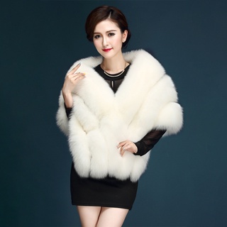 Vipdeal1 Khăn Choàng Cổ Lông Giả Sang Trọng Cho Cô Dâu Trong Mùa Đông