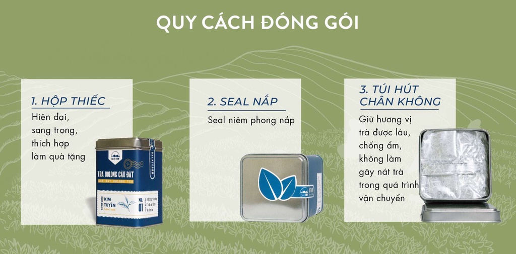 Mô tả Trà Oolong Kim Tuyên Cầu Đất Dalat Farm - Hộp 220Gr - 4