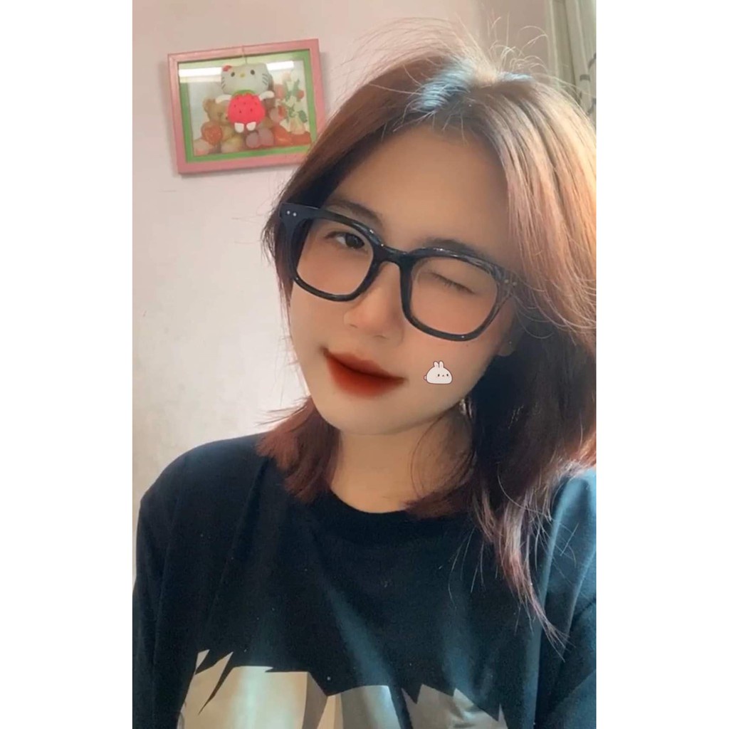 Ảnh Gọng kính cận thời trang nam nữ chữ V dáng vuông unisex cá tính ANNA A00247 4