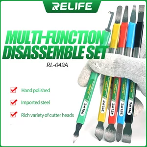 RELIFFE 5 In1 Dao cạo đa chức năng hai đầu cho điện thoại Android Loại bỏ nắp lưng kính Tin cạo dao