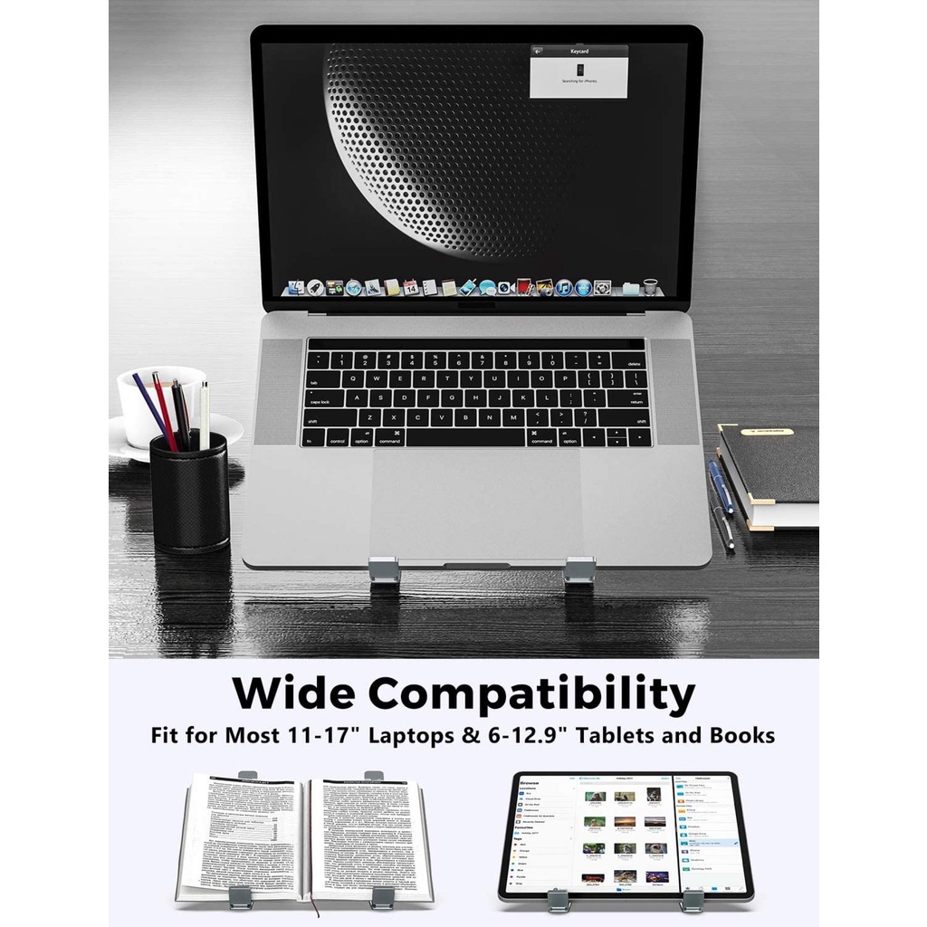 Giá Đỡ Máy Tính Xách Tay GOOJODOQ Có Thể Điều Chỉnh Bằng Nhôm Giá Đỡ Máy Tính Xách Tay iPad Chống Trượt Cho Máy Tính Xác
