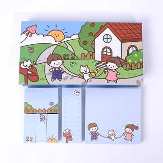 Set Hộp Note Ghi Chú Cao Cấp 4 Kích Thước Nhiều Hình Cute - Thỏ Hồng VPP